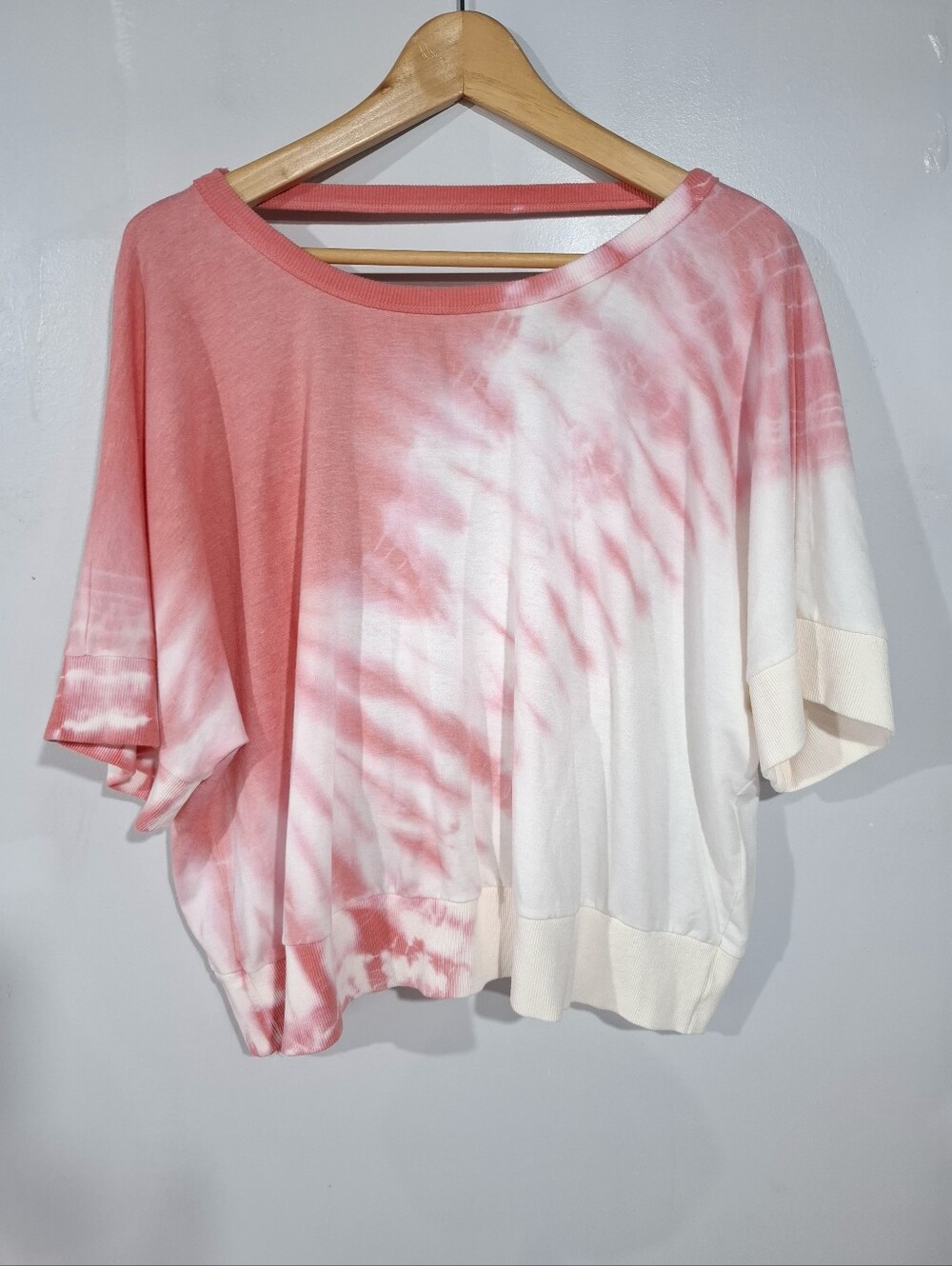 Mystree Tie Dye Oversized Sweater Top S/M NWT Open Twist Back Flowy